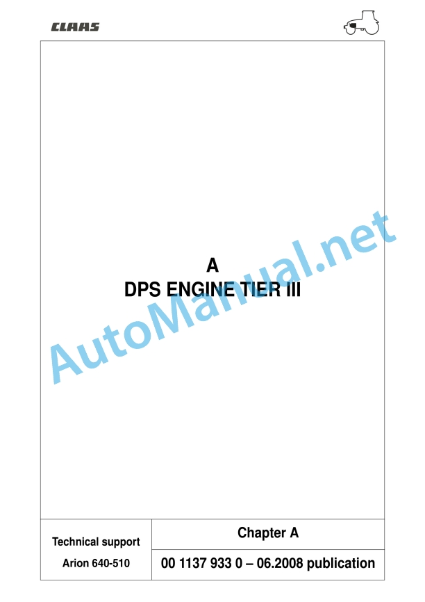 Claas Arion 540-510 (A18) Tractors Repair Manual EN 11 Claas Arion 540-510 (A18) Tractors Repair Manual EN - Image 11