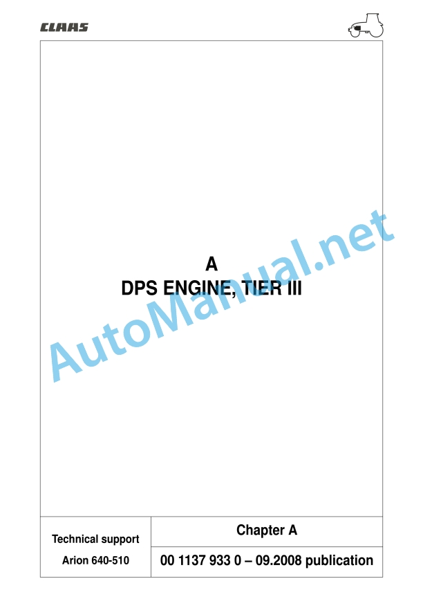 Claas Arion 540-510 (A18) Tractors Repair Manual EN 17 Claas Arion 540-510 (A18) Tractors Repair Manual EN - Image 17