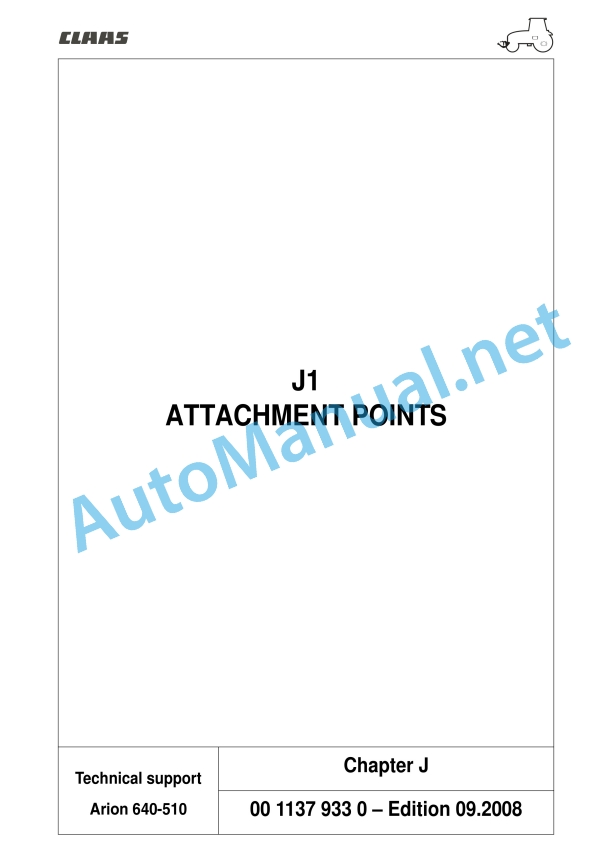 Claas Arion 540-510 (A18) Tractors Repair Manual EN 5 Claas Arion 540-510 (A18) Tractors Repair Manual EN - Image 5