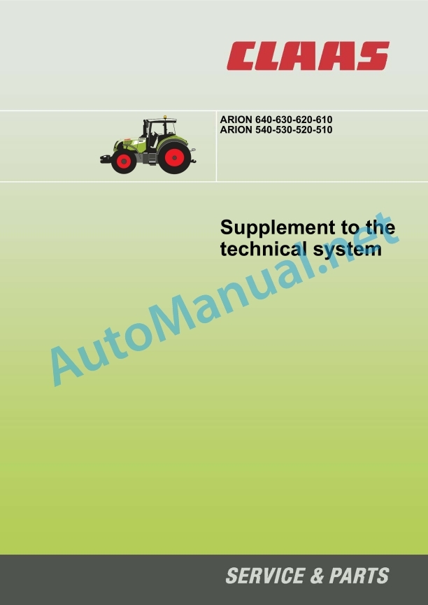 Claas Arion 540-510 (A18) Tractors Technical System EN 6 Claas Arion 540-510 (A18) Tractors Technical System EN - Image 6