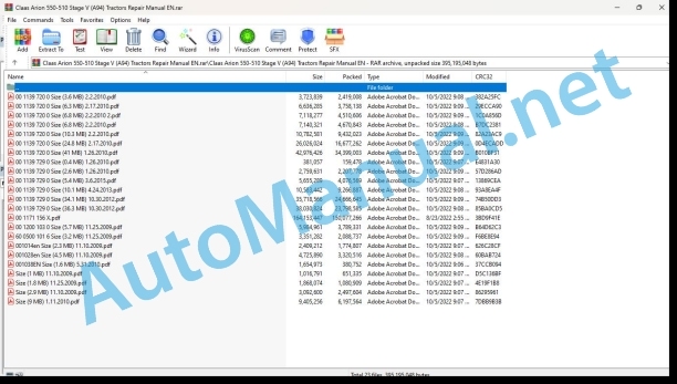 Claas Arion 550-510 Stage V (A94) Tractors Repair Manual EN