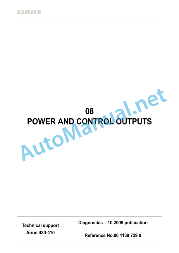 Claas Arion 550-510 Stage V (A94) Tractors Repair Manual EN 17 Claas Arion 550-510 Stage V (A94) Tractors Repair Manual EN - Image 17