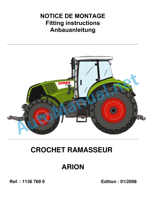 Claas Arion 640 630 620 610 600 (A19) Tractors Assembly Instruction EN 11 Claas Arion 640 630 620 610 600 (A19) Tractors Assembly Instruction EN - Image 11