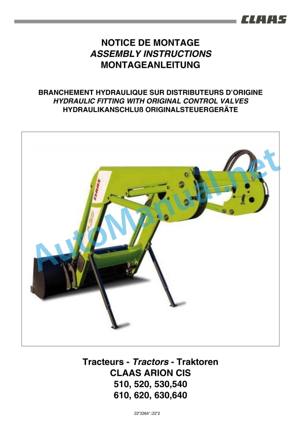 Claas Arion 640 630 620 610 600 (A19) Tractors Assembly Instruction EN 35 Claas Arion 640 630 620 610 600 (A19) Tractors Assembly Instruction EN - Image 35