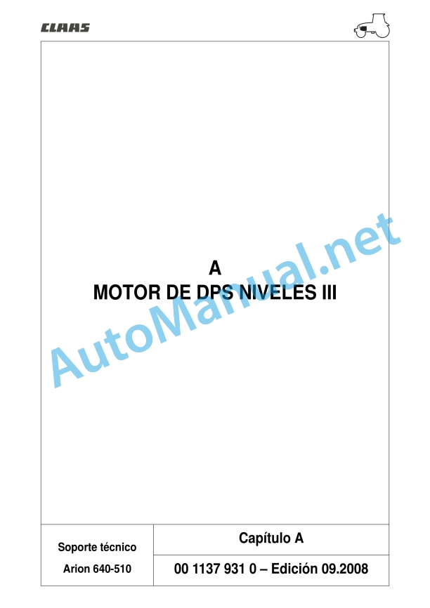Claas Arion 640 630 620 610 600 (A19) Tractors Repair Manual ES 17 Claas Arion 640 630 620 610 600 (A19) Tractors Repair Manual ES - Image 17