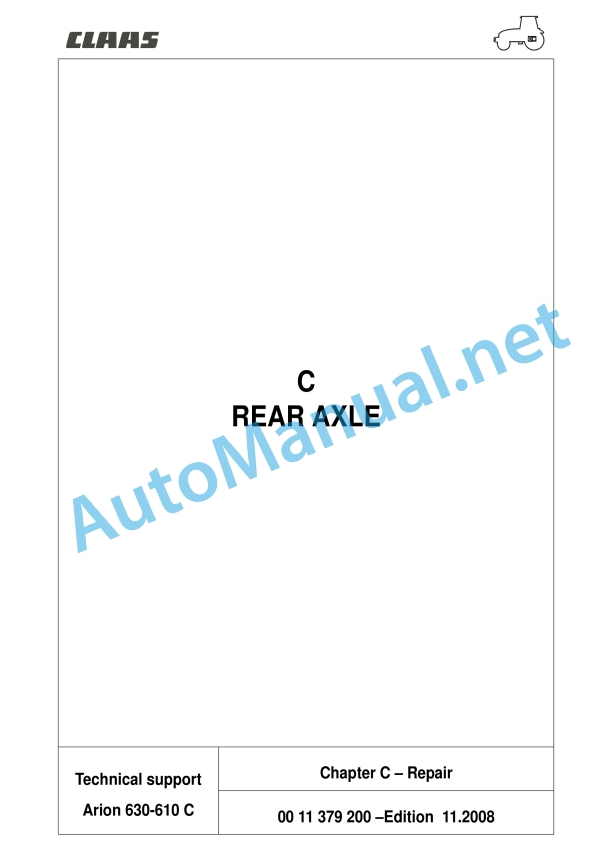 Claas Arion 640 630 620 610 600 C (A20) Tractors Technical System EN 9 Claas Arion 640 630 620 610 600 C (A20) Tractors Technical System EN - Image 9