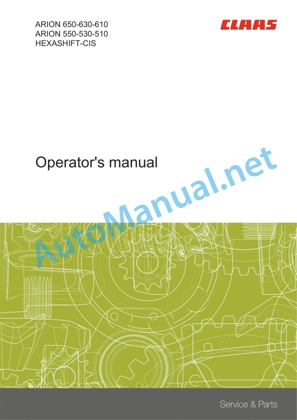 Claas Arion 650-610 Hexa Stage V (A96) Tractors Operator Manual EN 7 Claas Arion 650-610 Hexa Stage V (A96) Tractors Operator Manual EN - Image 7