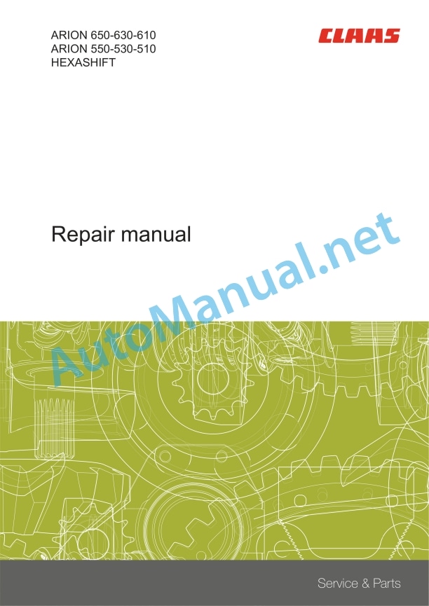 Alternative view of Claas Arion 650-610 Hexa Stage V (A96) Tractors Repair Manual EN