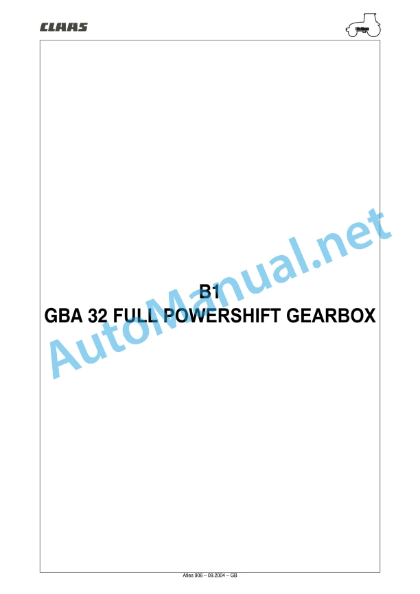 Claas Atles 946-926 Rz (A01) Tractors Repair Manual EN 22 Claas Atles 946-926 Rz (A01) Tractors Repair Manual EN - Image 22