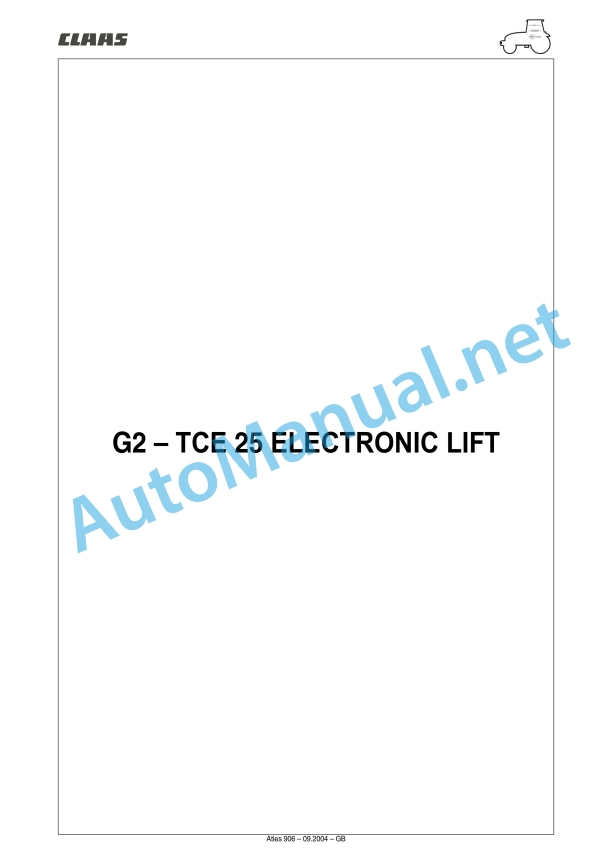 Claas Atles 946-926 Rz (A01) Tractors Repair Manual EN 23 Claas Atles 946-926 Rz (A01) Tractors Repair Manual EN - Image 23