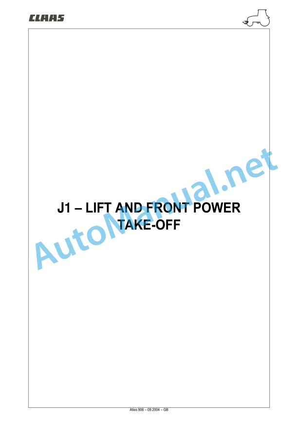Claas Atles 946-926 Rz (A01) Tractors Repair Manual EN 29 Claas Atles 946-926 Rz (A01) Tractors Repair Manual EN - Image 29