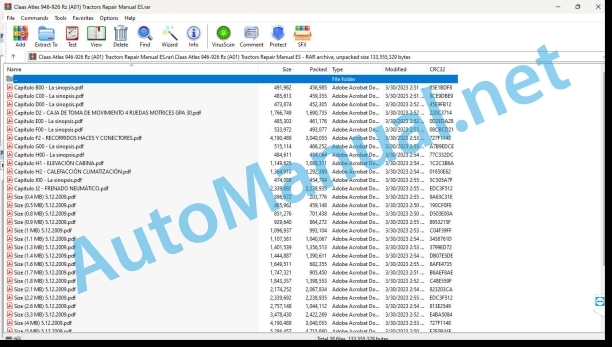 Claas Atles 946-926 Rz (A01) Tractors Repair Manual ES