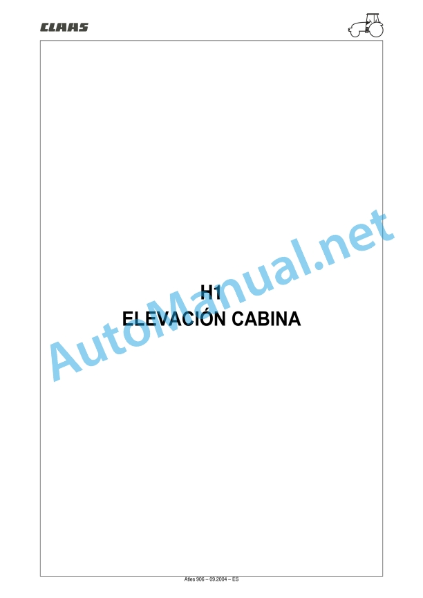Claas Atles 946-926 Rz (A01) Tractors Repair Manual ES 11 Claas Atles 946-926 Rz (A01) Tractors Repair Manual ES - Image 11