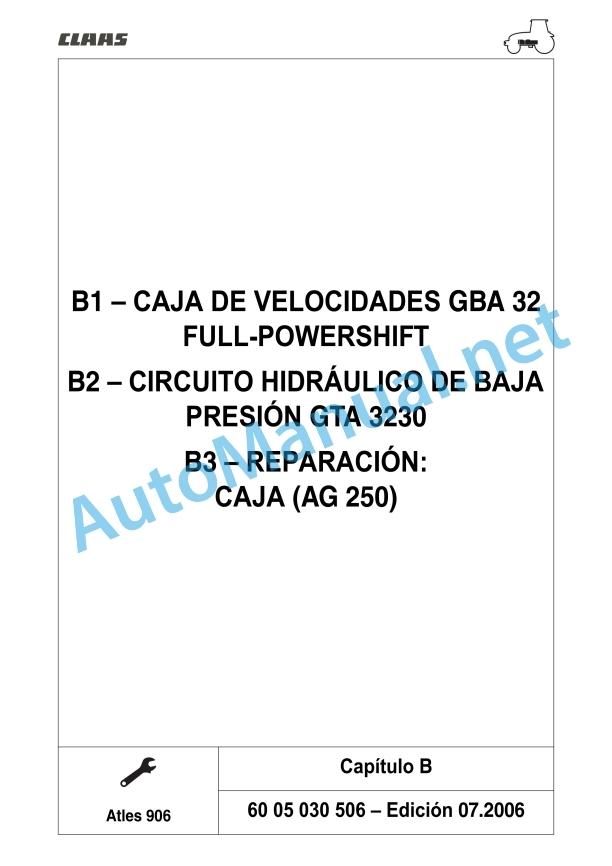 Alternative view of Claas Atles 946-926 Rz (A01) Tractors Repair Manual ES