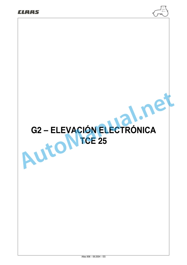 Claas Atles 946-926 Rz (A01) Tractors Repair Manual ES 21 Claas Atles 946-926 Rz (A01) Tractors Repair Manual ES - Image 21