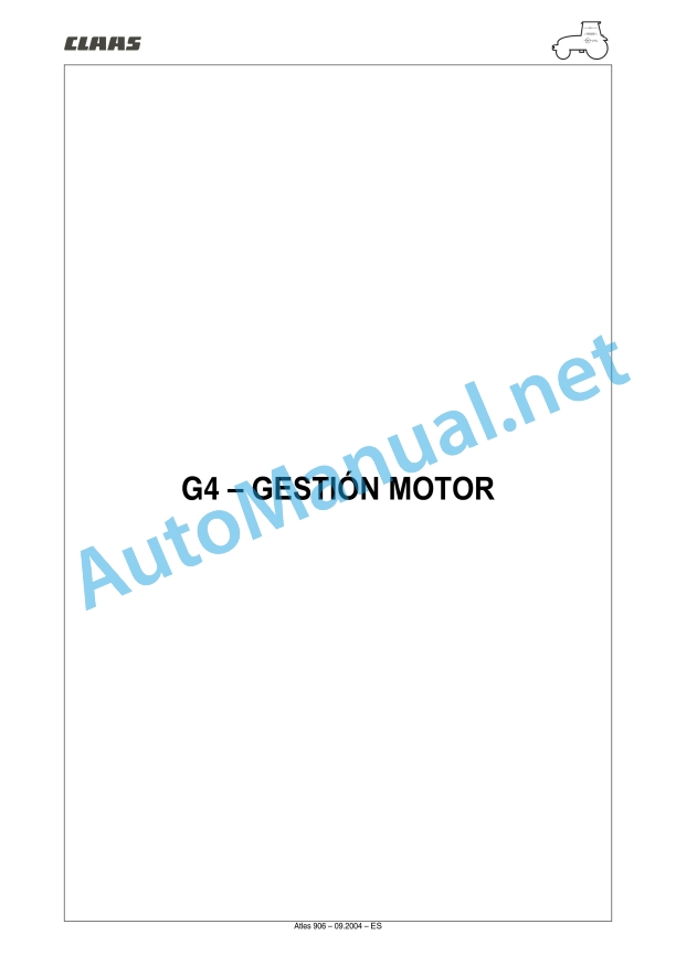 Claas Atles 946-926 Rz (A01) Tractors Repair Manual ES 22 Claas Atles 946-926 Rz (A01) Tractors Repair Manual ES - Image 22