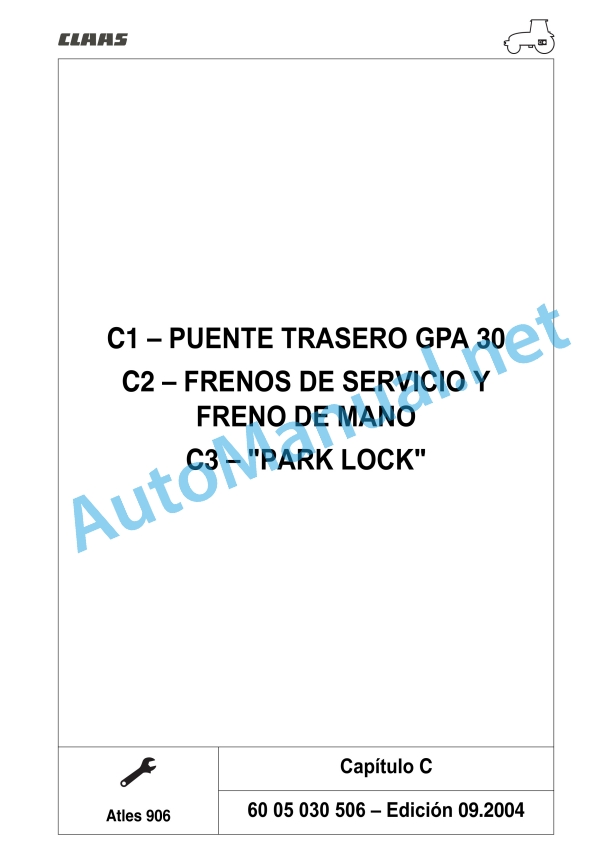 Claas Atles 946-926 Rz (A01) Tractors Repair Manual ES 3 Claas Atles 946-926 Rz (A01) Tractors Repair Manual ES - Image 3