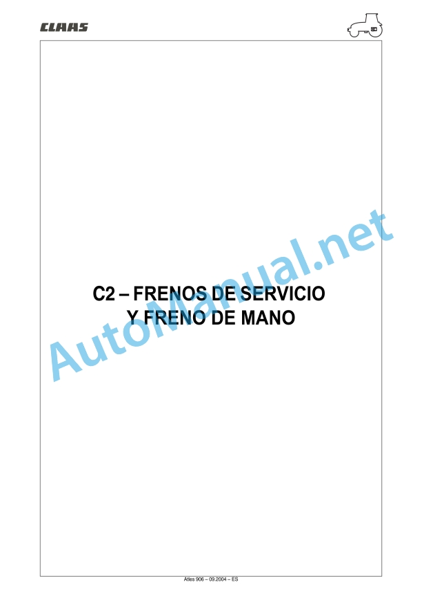 Claas Atles 946-926 Rz (A01) Tractors Repair Manual ES 33 Claas Atles 946-926 Rz (A01) Tractors Repair Manual ES - Image 33