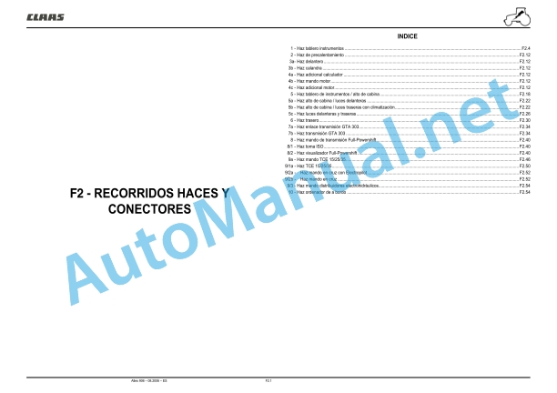 Claas Atles 946-926 Rz (A01) Tractors Repair Manual ES 8 Claas Atles 946-926 Rz (A01) Tractors Repair Manual ES - Image 8