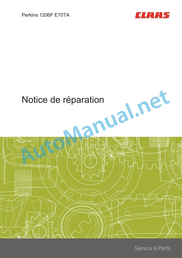 Alternative view of Claas Avero 240 (561) Combines Repair Manual FR