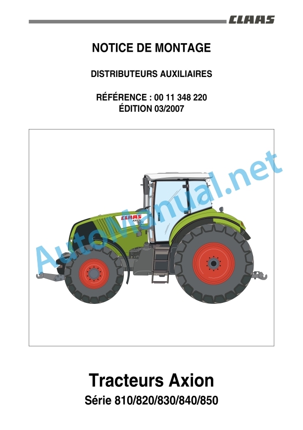 Claas Axion 840-810 Cmatic (A31) Tractors Assembly Instruction EN 16 Claas Axion 840-810 Cmatic (A31) Tractors Assembly Instruction EN - Image 16