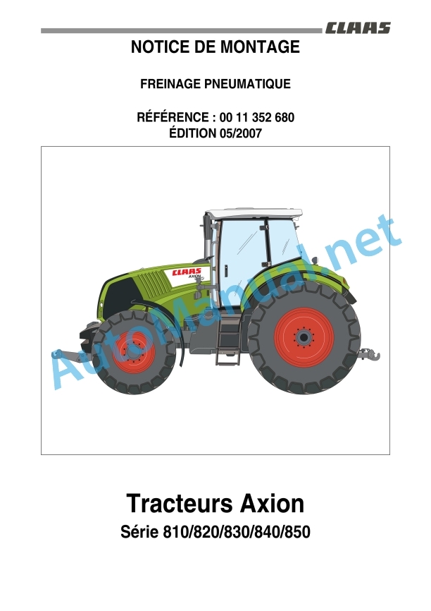 Claas Axion 840-810 Cmatic (A31) Tractors Assembly Instruction EN 18 Claas Axion 840-810 Cmatic (A31) Tractors Assembly Instruction EN - Image 18