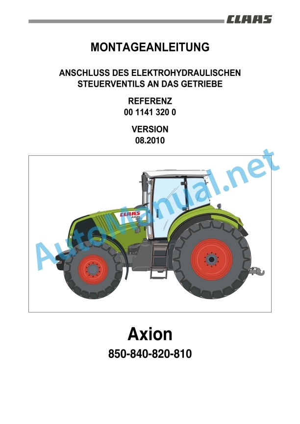 Claas Axion 840-810 Cmatic (A31) Tractors Assembly Instruction EN 27 Claas Axion 840-810 Cmatic (A31) Tractors Assembly Instruction EN - Image 27