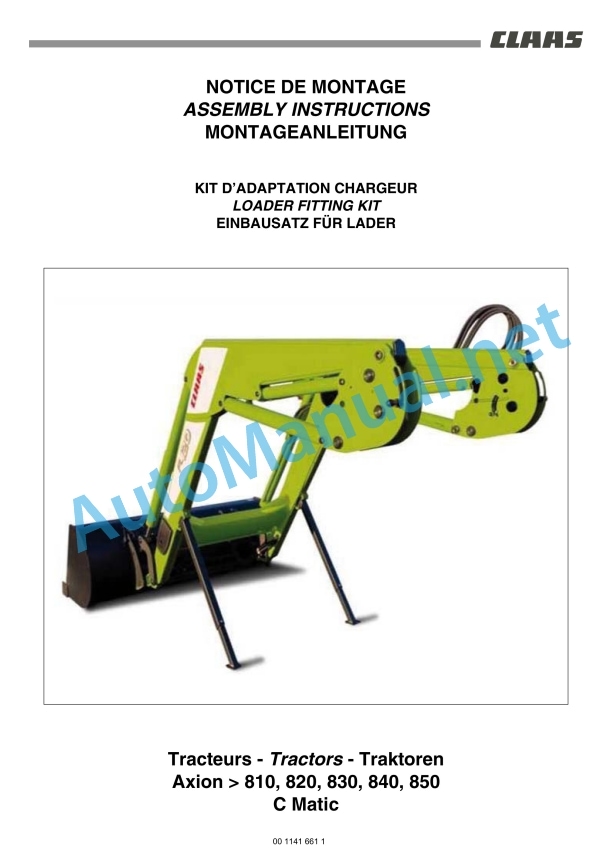 Claas Axion 840-810 Cmatic (A31) Tractors Assembly Instruction EN 29 Claas Axion 840-810 Cmatic (A31) Tractors Assembly Instruction EN - Image 29
