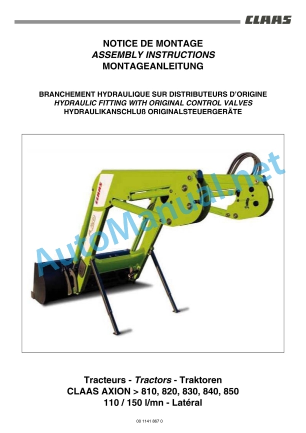 Claas Axion 840-810 Cmatic (A31) Tractors Assembly Instruction EN 31 Claas Axion 840-810 Cmatic (A31) Tractors Assembly Instruction EN - Image 31