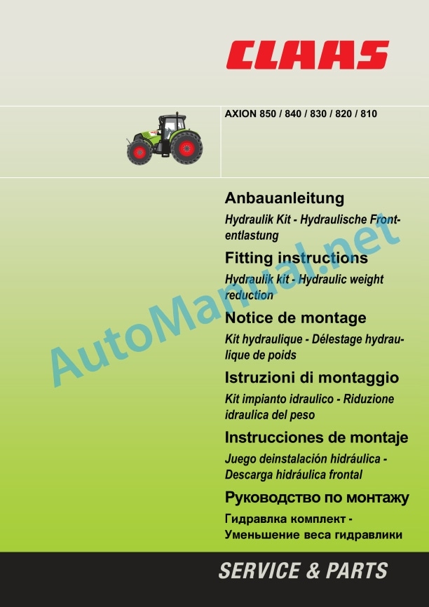 Claas Axion 840-810 Cmatic (A31) Tractors Assembly Instruction EN 44 Claas Axion 840-810 Cmatic (A31) Tractors Assembly Instruction EN - Image 44