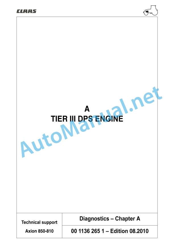 Claas Axion 840-810 Cmatic (A31) Tractors Repair Manual EN 7 Claas Axion 840-810 Cmatic (A31) Tractors Repair Manual EN - Image 7