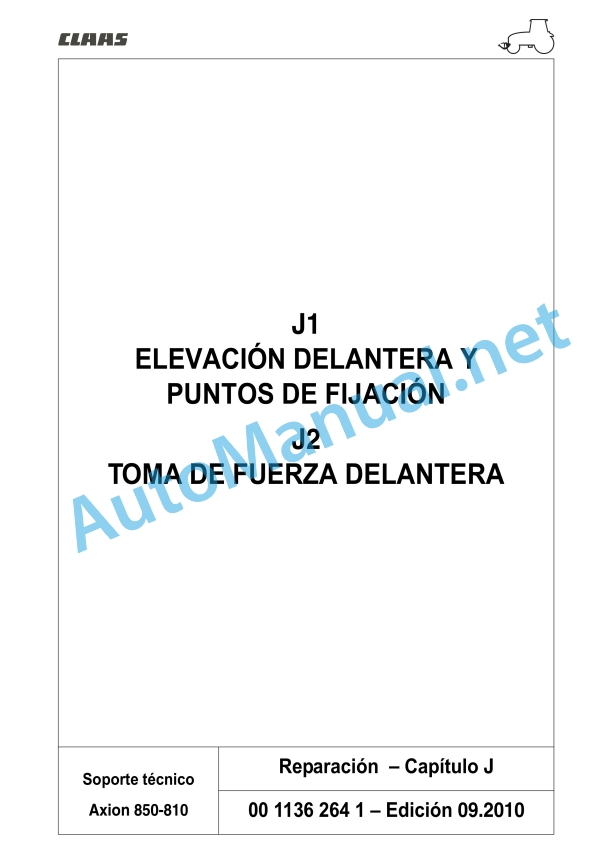 Claas Axion 840-810 Cmatic (A31) Tractors Repair Manual ES 16 Claas Axion 840-810 Cmatic (A31) Tractors Repair Manual ES - Image 16