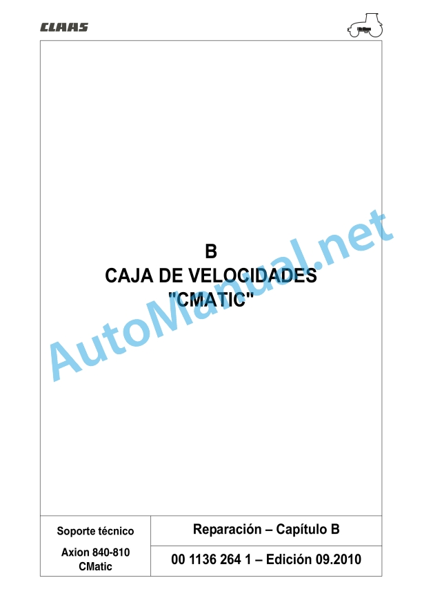 Claas Axion 840-810 Cmatic (A31) Tractors Repair Manual ES 21 Claas Axion 840-810 Cmatic (A31) Tractors Repair Manual ES - Image 21