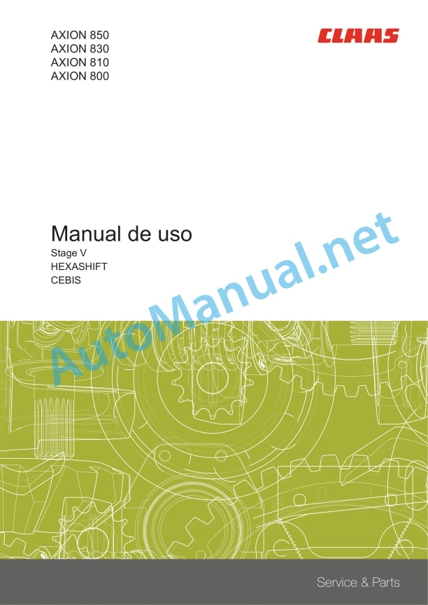 Alternative view of Claas Axion 850-800 Hexa St V (A50) Tractors Operator Manual ES