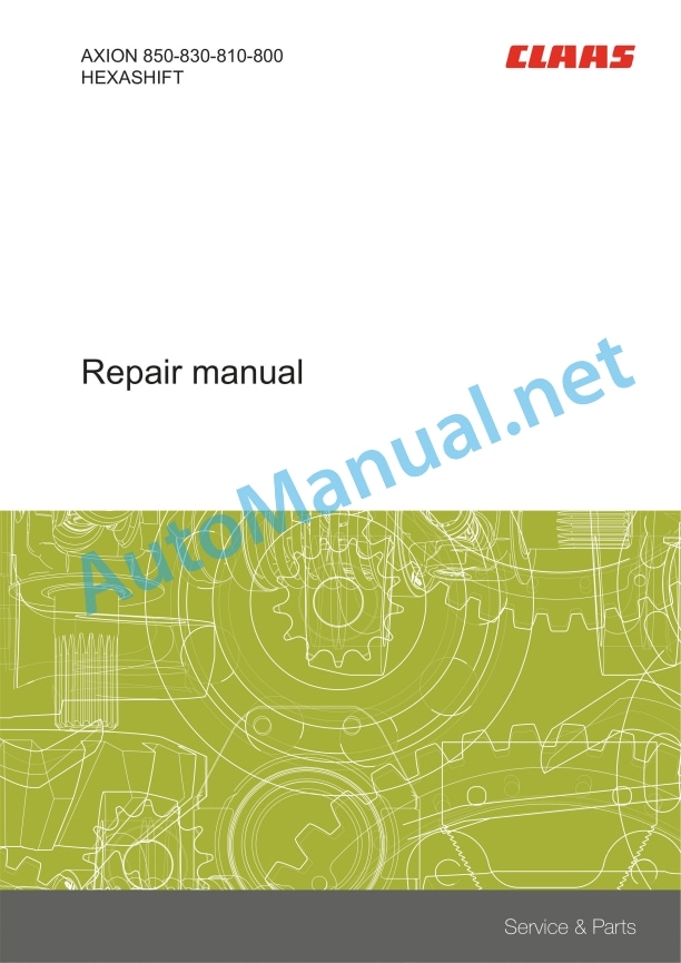 Alternative view of Claas Axion 850-800 Hexa St V (A50) Tractors Repair Manual EN