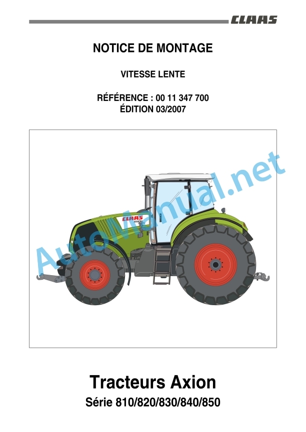 Claas Axion 850-810 (A09) Tractors Assembly Instruction EN 15 Claas Axion 850-810 (A09) Tractors Assembly Instruction EN - Image 15