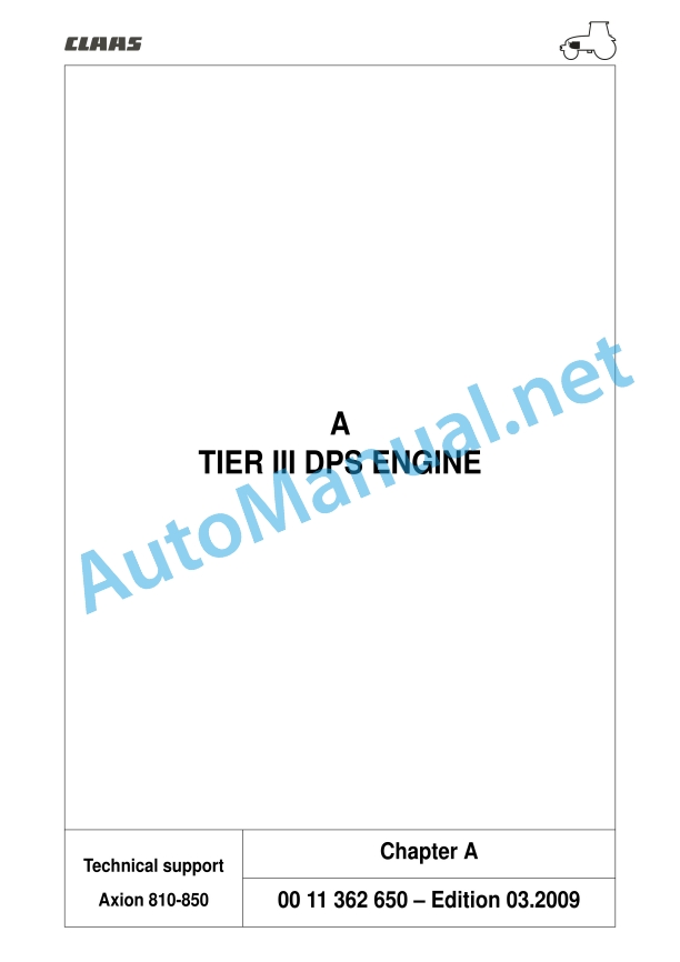 Claas Axion 850-810 (A09) Tractors Repair Manual EN 5 Claas Axion 850-810 (A09) Tractors Repair Manual EN - Image 5