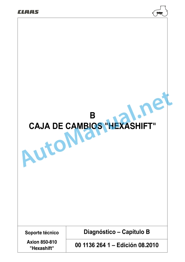 Claas Axion 850-810 (A09) Tractors Repair Manual ES 14 Claas Axion 850-810 (A09) Tractors Repair Manual ES - Image 14
