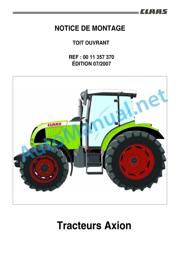 Claas Axion 850-810 Hexashift (A30) Tractors Assembly Instruction EN 20 Claas Axion 850-810 Hexashift (A30) Tractors Assembly Instruction EN - Image 20