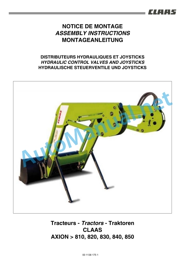 Claas Axion 850-810 Hexashift (A30) Tractors Assembly Instruction EN 25 Claas Axion 850-810 Hexashift (A30) Tractors Assembly Instruction EN - Image 25