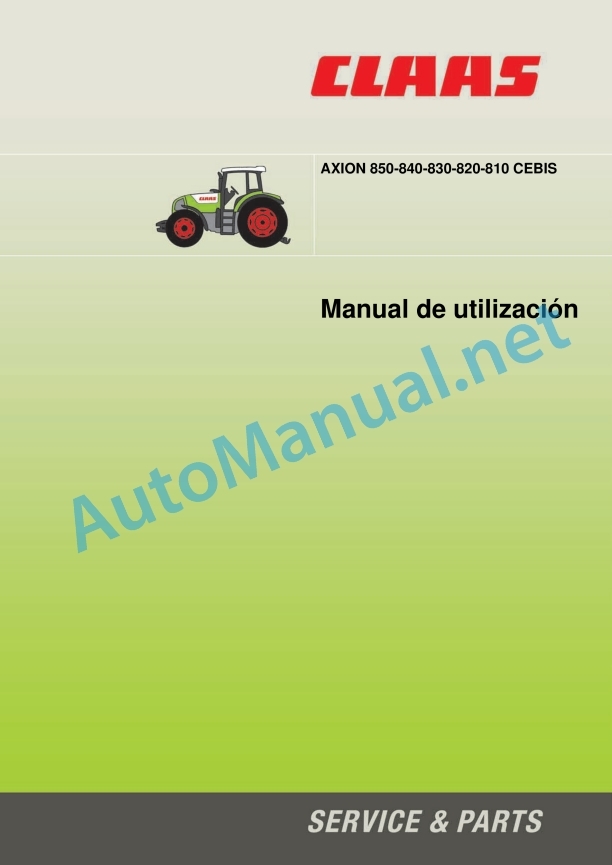 Alternative view of Claas Axion 850-810 Hexashift (A30) Tractors Operator Manual ES