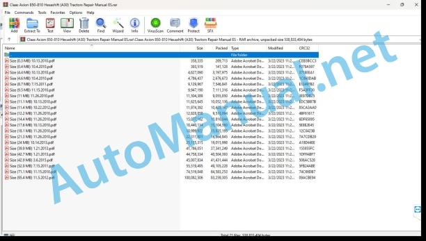 Claas Axion 850-810 Hexashift (A30) Tractors Repair Manual ES