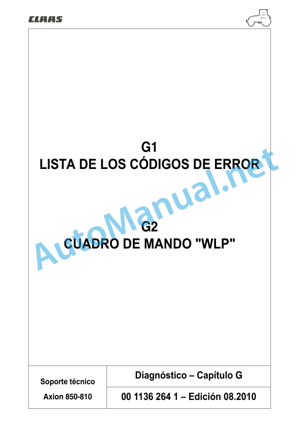 Claas Axion 850-810 Hexashift (A30) Tractors Repair Manual ES 15 Claas Axion 850-810 Hexashift (A30) Tractors Repair Manual ES - Image 15