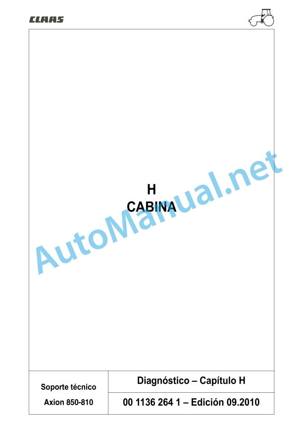 Alternative view of Claas Axion 850-810 Hexashift (A30) Tractors Repair Manual ES