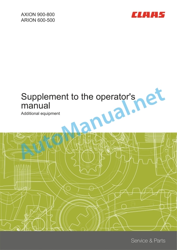 Claas Axion 880-810 Cmatic St V (A51) Tractors Operator Manual EN 12 Claas Axion 880-810 Cmatic St V (A51) Tractors Operator Manual EN - Image 12