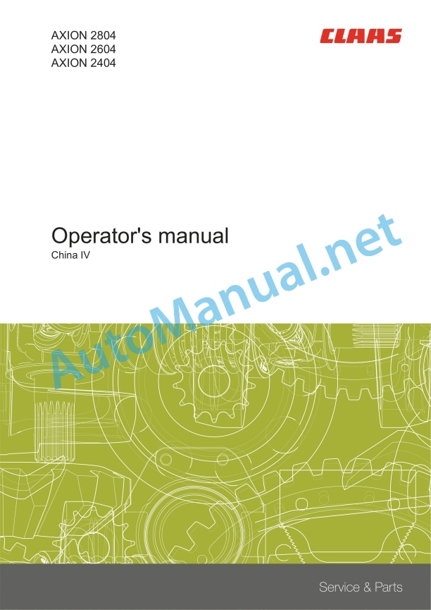 Claas Axion 880-810 Cmatic St V (A51) Tractors Operator Manual EN 13 Claas Axion 880-810 Cmatic St V (A51) Tractors Operator Manual EN - Image 13