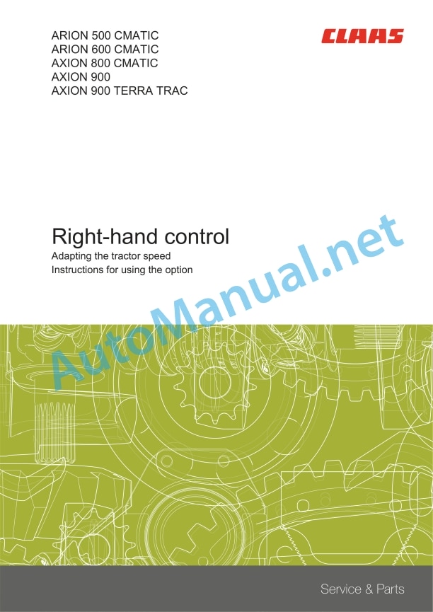 Claas Axion 880-810 Cmatic St V (A51) Tractors Operator Manual EN 14 Claas Axion 880-810 Cmatic St V (A51) Tractors Operator Manual EN - Image 14