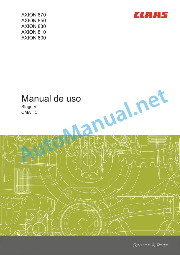 Alternative view of Claas Axion 880-810 Cmatic Stage V (A51 Tractors Operator Manual ES