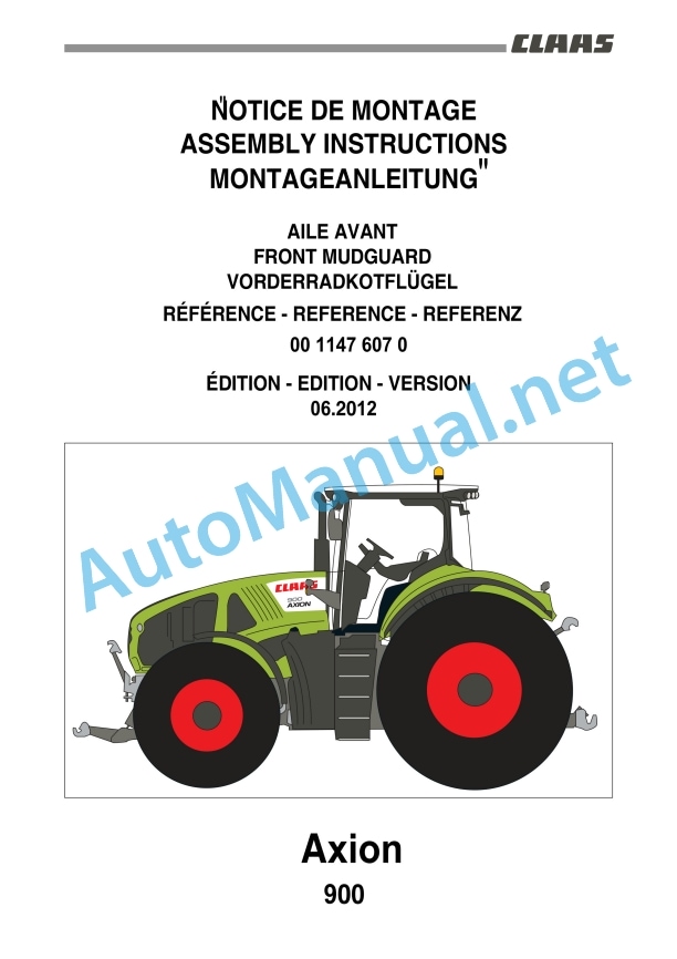 Claas Axion 900 (A23) Tractors Assembly Instruction EN 15 Claas Axion 900 (A23) Tractors Assembly Instruction EN - Image 15