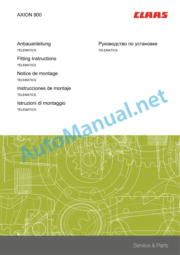 Alternative view of Claas Axion 900 (A23) Tractors Assembly Instruction EN
